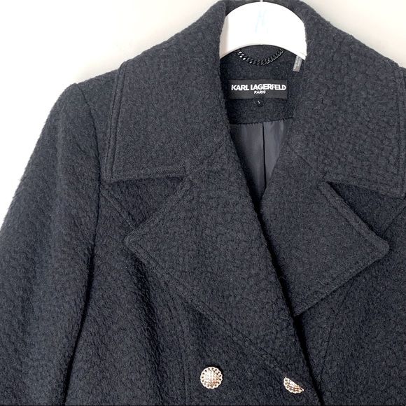 Karl Lagerfeld Paris size S double breasted coat - Picture 7 of 13